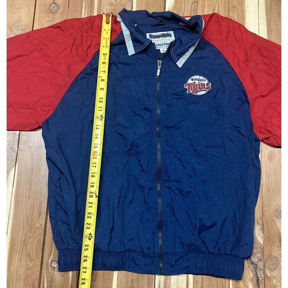 Vintage Minnesota Twins Jacket Men XL Red Blue Full Zip Windbreaker MLB Baseball - Picture 3 of 9